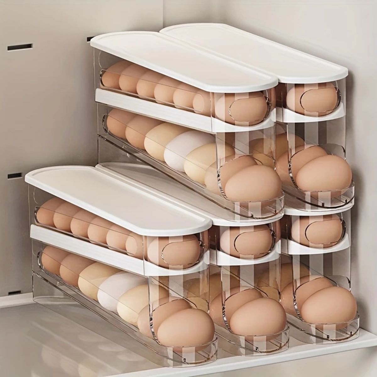 Διάφανη Βάση Αυγών με Ροή Rolling Egg Holder