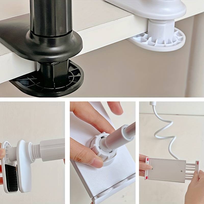 Περιστρεφόμενο Stand Τηλεφώνου Rotating Phone Holder Black 70x12-18cm