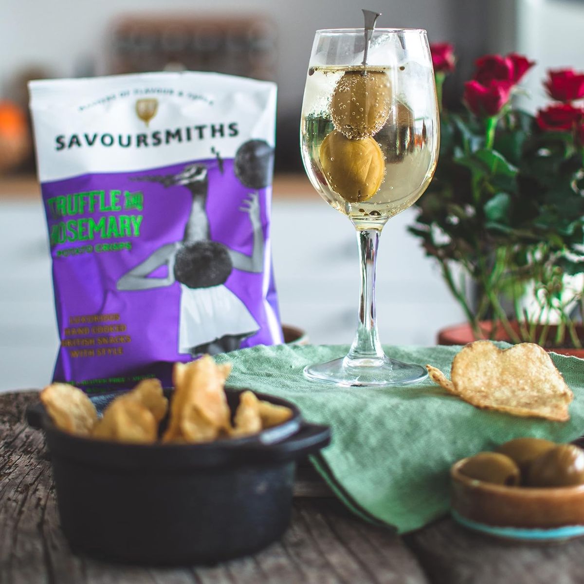 Πατατάκια με Τρούφα και Δενδρολίβανο Savoursmiths Truffle and Rosemary Flavour Potato Crisps