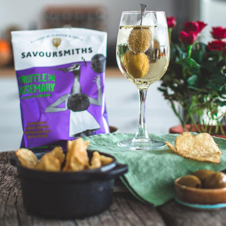Πατατάκια με Τρούφα και Δενδρολίβανο Savoursmiths Truffle and Rosemary Flavour Potato Crisps