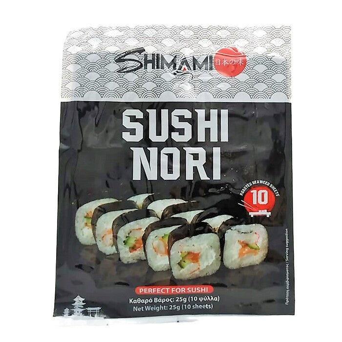 Φύλλα Φυκιού Ψημένα Shimami Sushi Nori 10 Sheets 25g