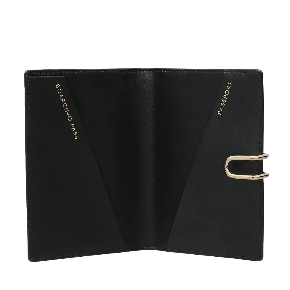 Θήκη Διαβατηρίου Smythson Leather Passport Cover Black