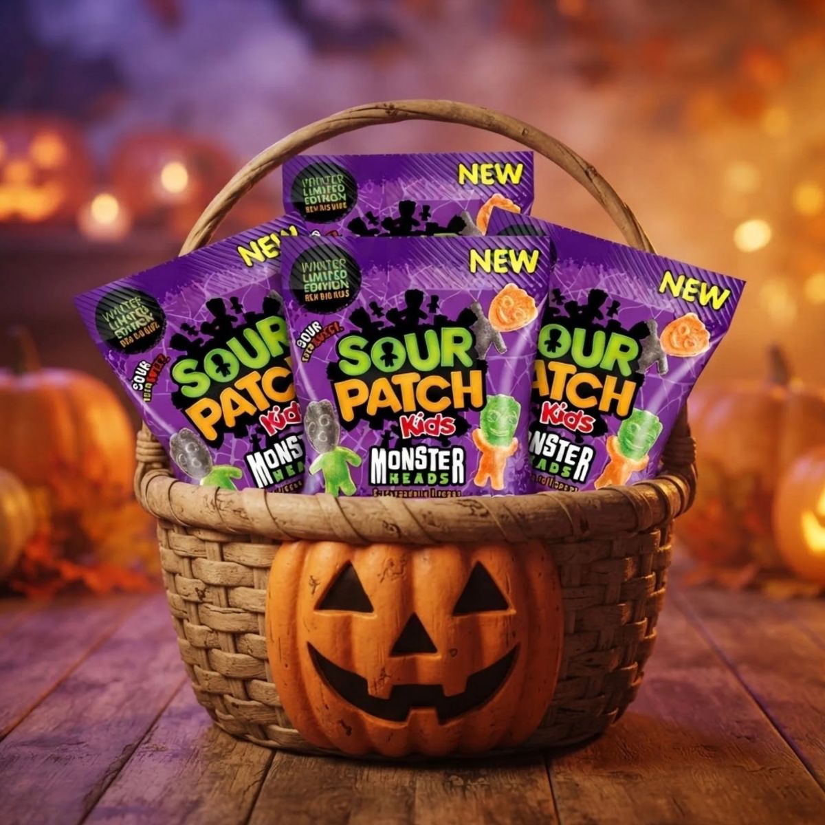 Ζαχαρωτά Sour Patch Kids Monster Heads Limited Edition