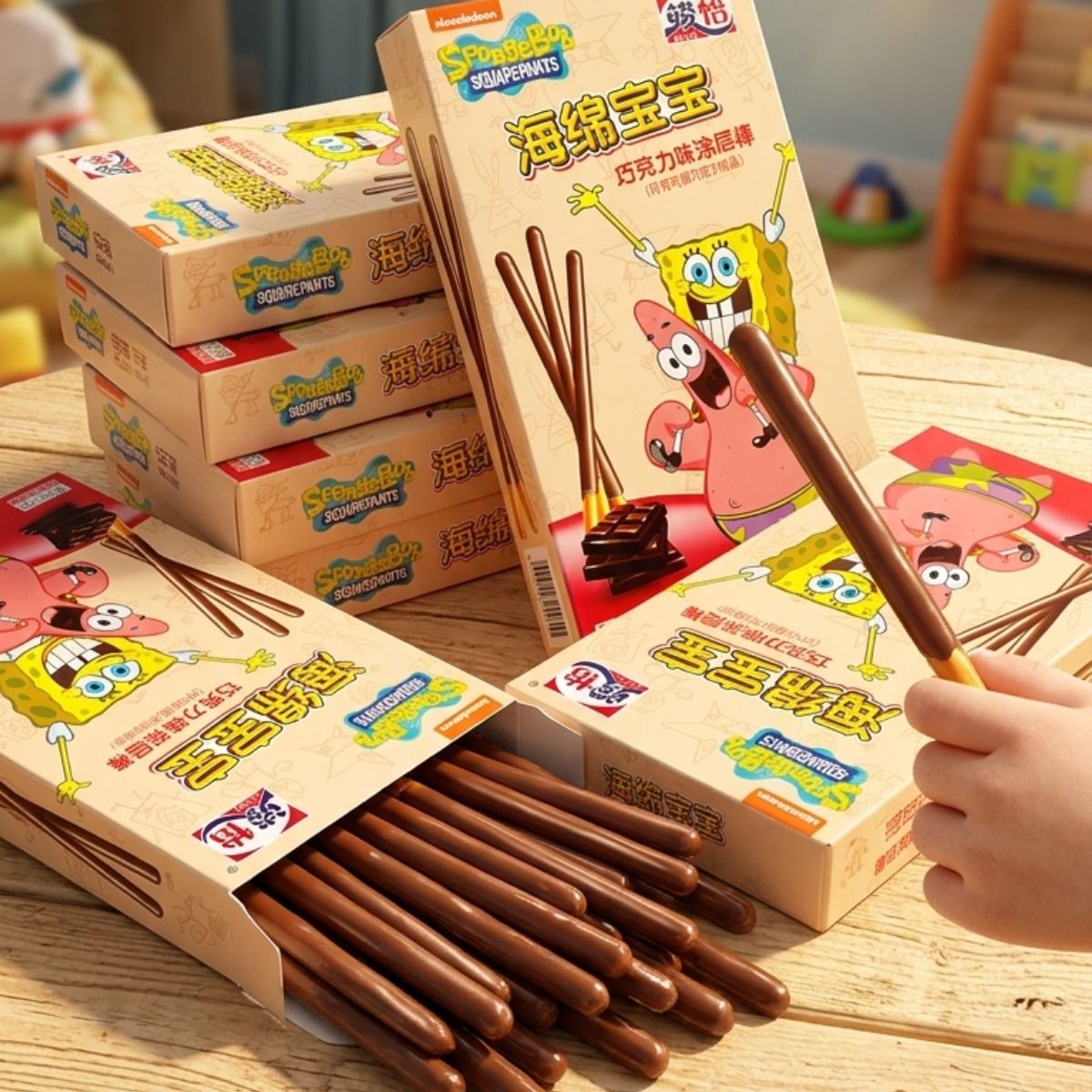 Στικ Μπισκότου Σοκολάτα Spongebob Squarepants Coated Stick Chocolate