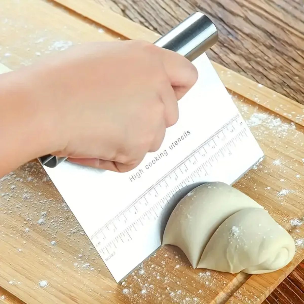 Κόφτης Ζύμης από Ανοξείδωτο Ατσάλι Stainless Steel Dough Scraper and Cutter