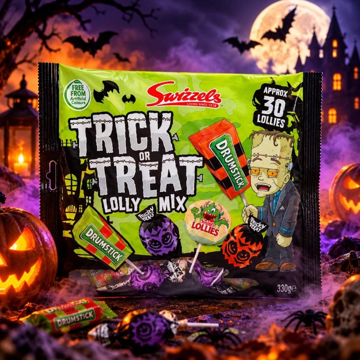Συλλογή με Γλειφιτζούρια Halloween Swizzels Trick or Treat Lolly Mix