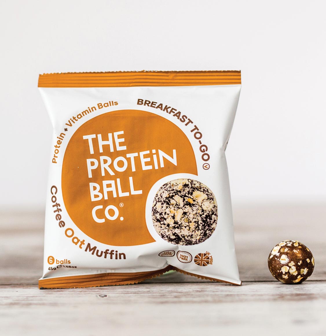 Σνακ Πρωτεΐνης Καφές The Protein Ball Co Coffee Oat Muffin Protein Balls 45g