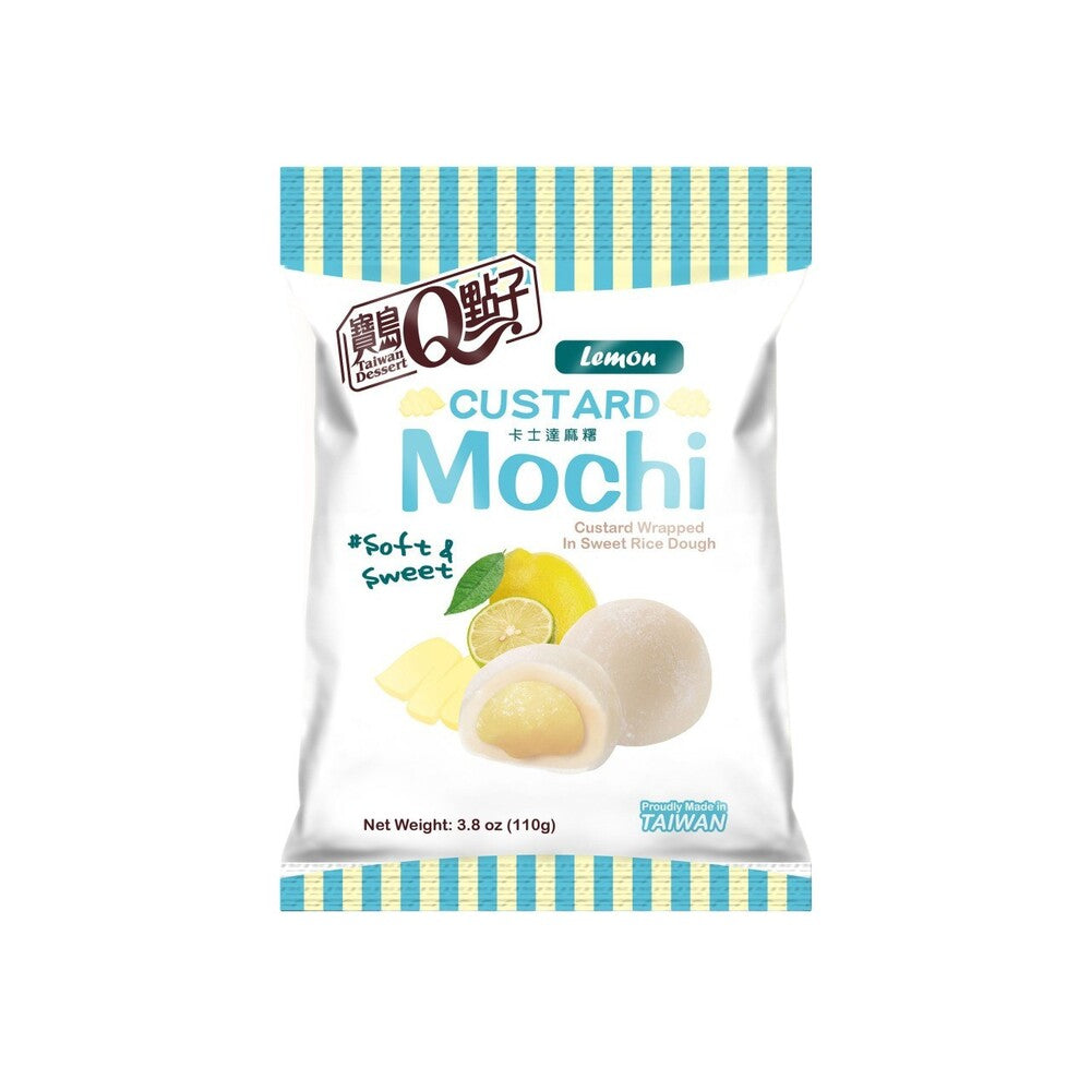 Ιαπωνικό Μαστιχωτό Γλυκό Μότσι με Λεμόνι Taiwan Dessert Q Custard Mochi Lemon 110g