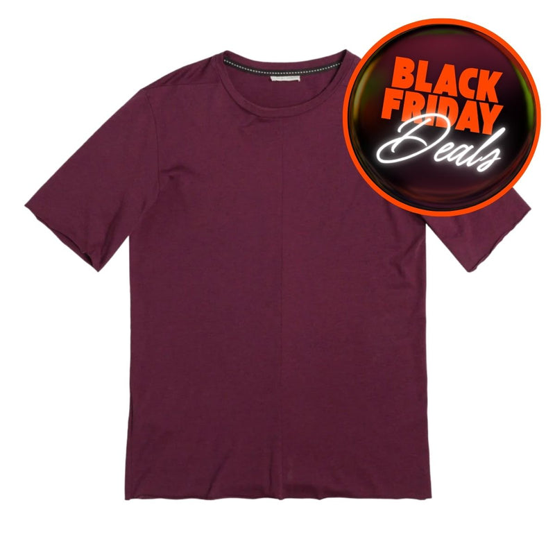 Ανδρική Μπλούζα με Στροογγυλή Λαιμόκοψη The Project Garments Deconstructed Crew Neck T-Shirt Burgundy