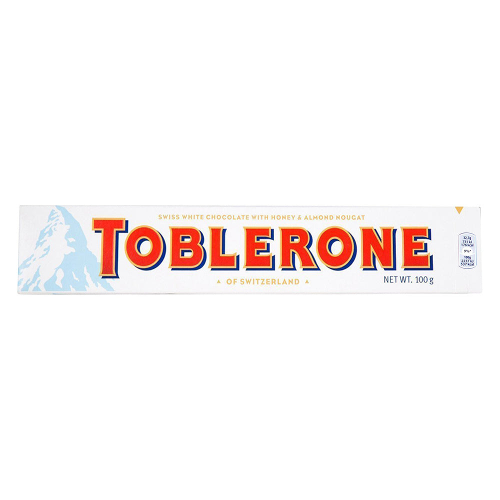 Σοκολάτα Λευκή Toblerone White Chocolate Honey and Almond Nougat 100g
