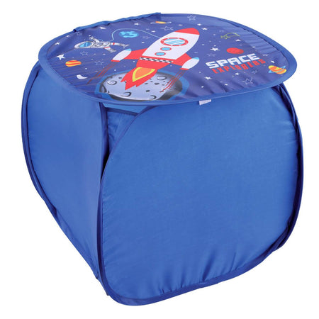 Toy Storage Box With Lid Fabric Blue Space 45x45x45cm-A