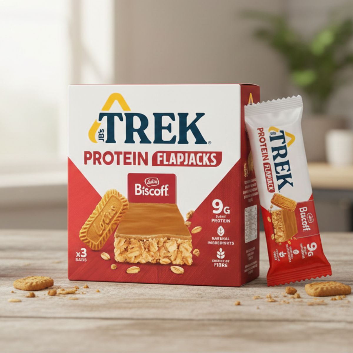 Μπάρες Πρωτεΐνης Trek Protein Flapjack Biscoff