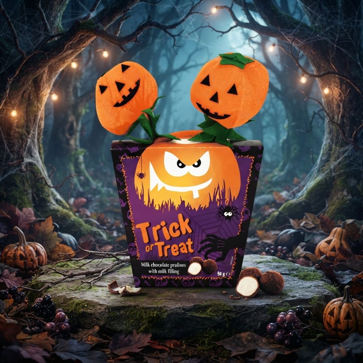 Σοκολατάκια με Δώρο Trick or Treat Milk Chocolate Pralines with Milk Filling Gift Box