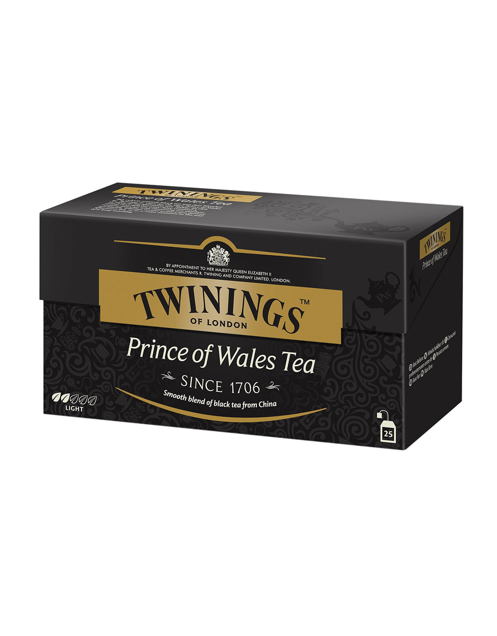 Twinings Prince of Wales Tea Smooth Blend Light Flavour 25 Tea Bags 50g