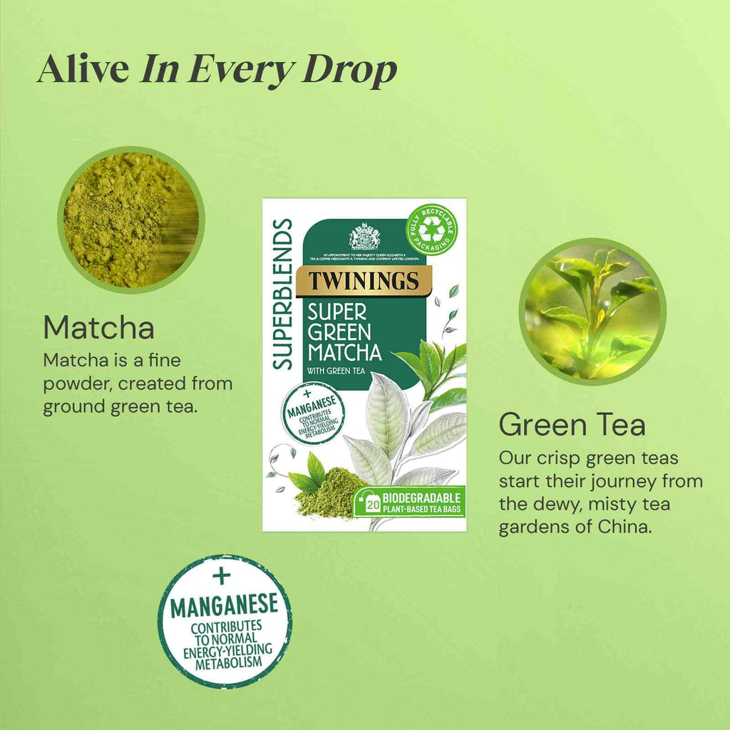 Τσάι Πράσινο Και Μάτσα Twinings Superblends Super Green Matcha With Green Tea 20 Φακελάκια