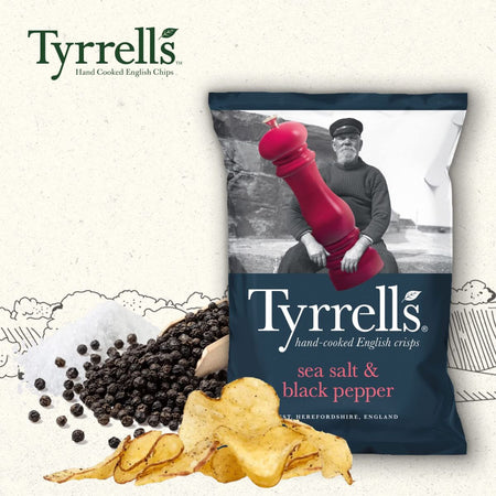 Πατατάκια Tyrrells Sea Salt and Black Pepper