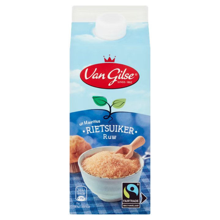 Van Gilse Uit Mauritius Rietsuiker Ruw 500g-A