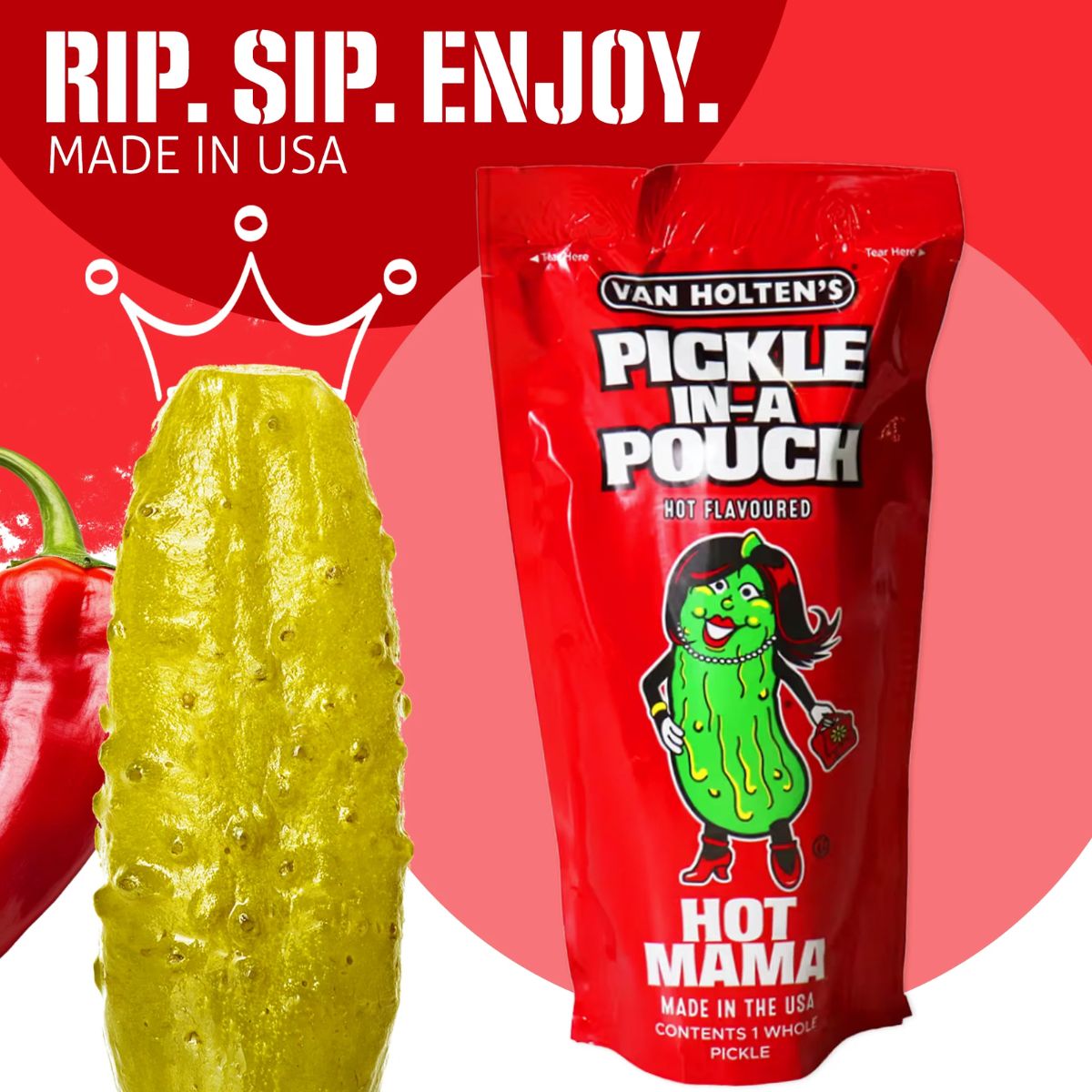 Πίκλα Καυτερή Van Holtens Pickle in a Pouch Hot Mama