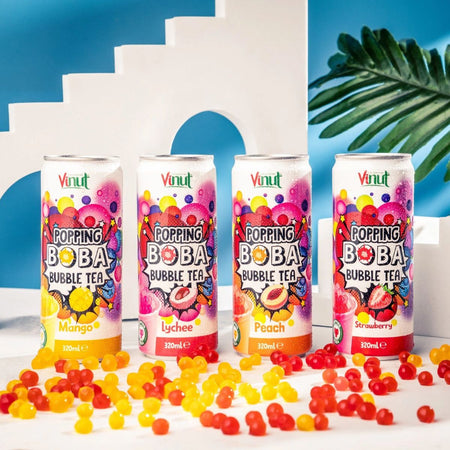 Τσάι Λίτσι Vinut Popping Boba Bubble Tea Lychee Flavor