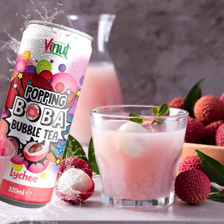 Τσάι Λίτσι Vinut Popping Boba Bubble Tea Lychee Flavor