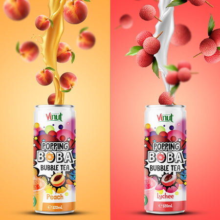 Τσάι Λίτσι Vinut Popping Boba Bubble Tea Lychee Flavor