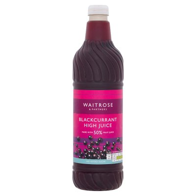 Αναψυκτικό με Φραγκοστάφυλο Waitrose Blackcurrant High Juice No Added Sugar 1lt