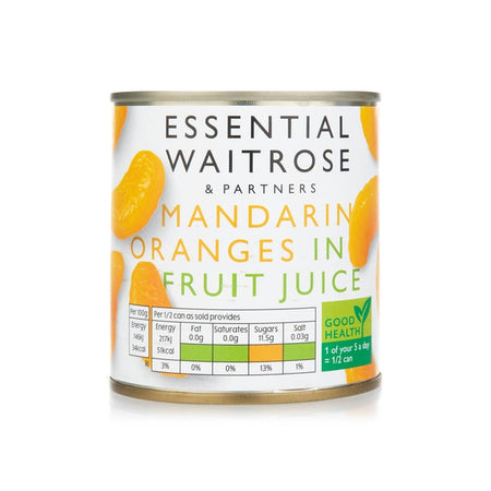 Μανταρίνια σε Χυμό Φρούτων Waitrose Essential Mandarin Oranges in Fruit Juice 295g