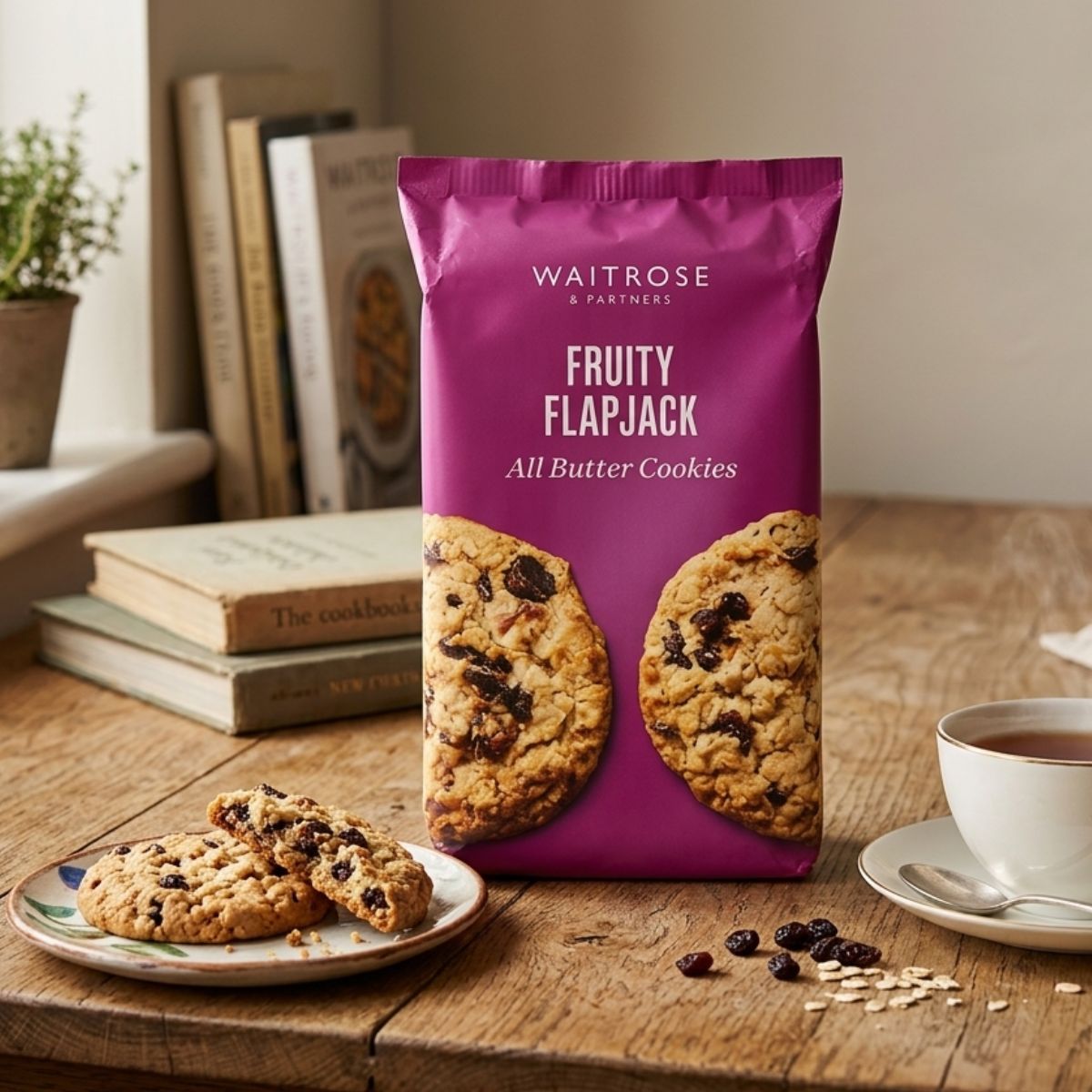 Μπισκότα Βουτύρου με Κομματάκια Φρούτων Waitrose Fruity Flapjack All Butter Cookies