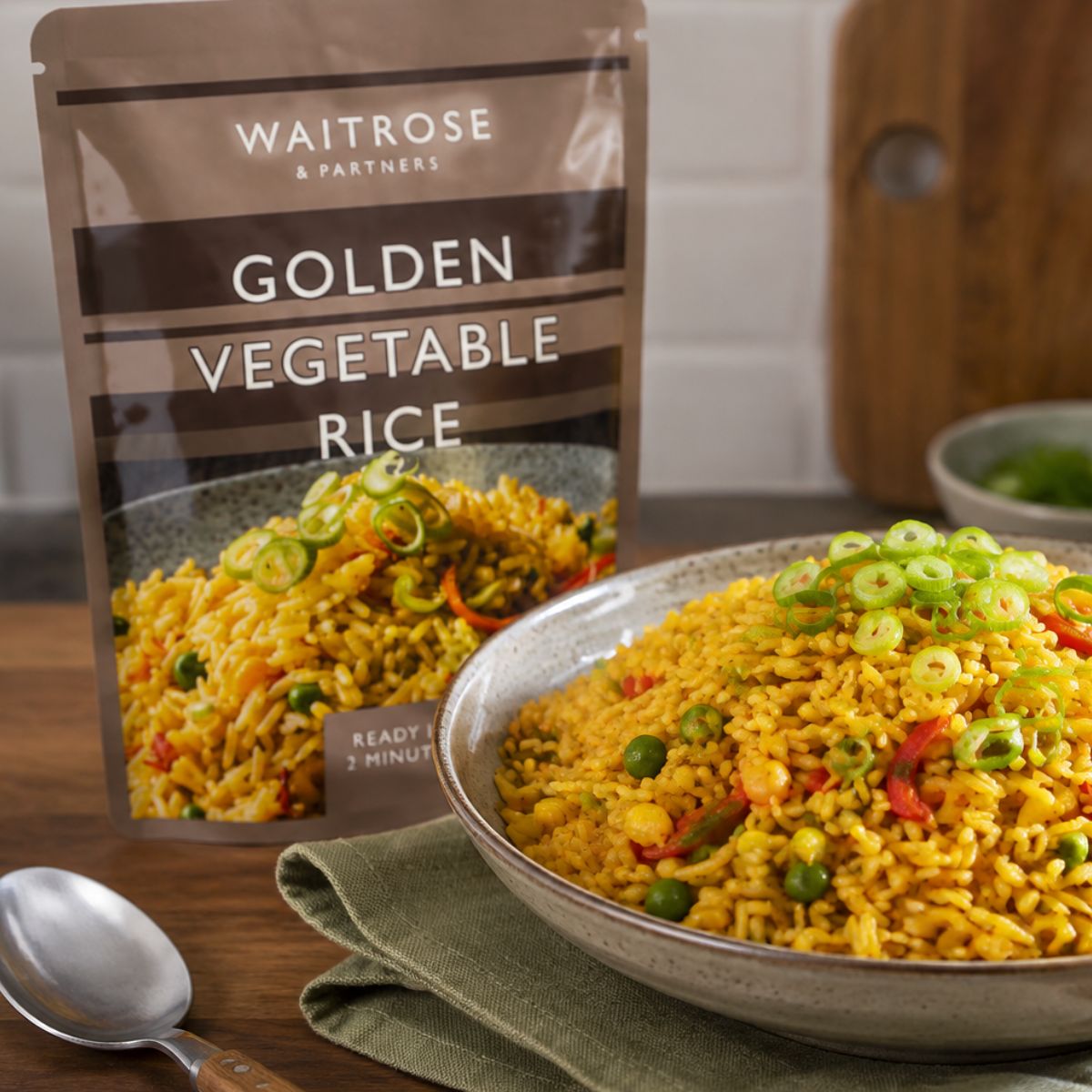 Έτοιμο Ρύζι Waitrose Golden Vegetable Rice