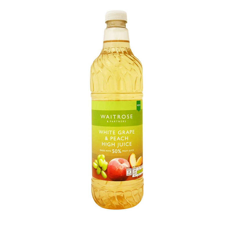 Αναψυκτικό Λευκό Σταφύλι και Ροδάκινο Waitrose White Grape and Peach High Juice 1lt
