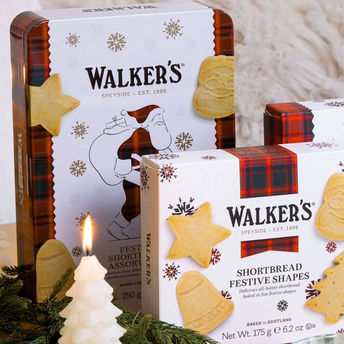 Χριστουγεννιάτικα Μπισκότα Walkers Christmas Pure Butter Shortbread Festive Shapes