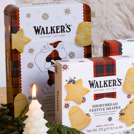 Χριστουγεννιάτικα Μπισκότα Walkers Christmas Pure Butter Shortbread Festive Shapes