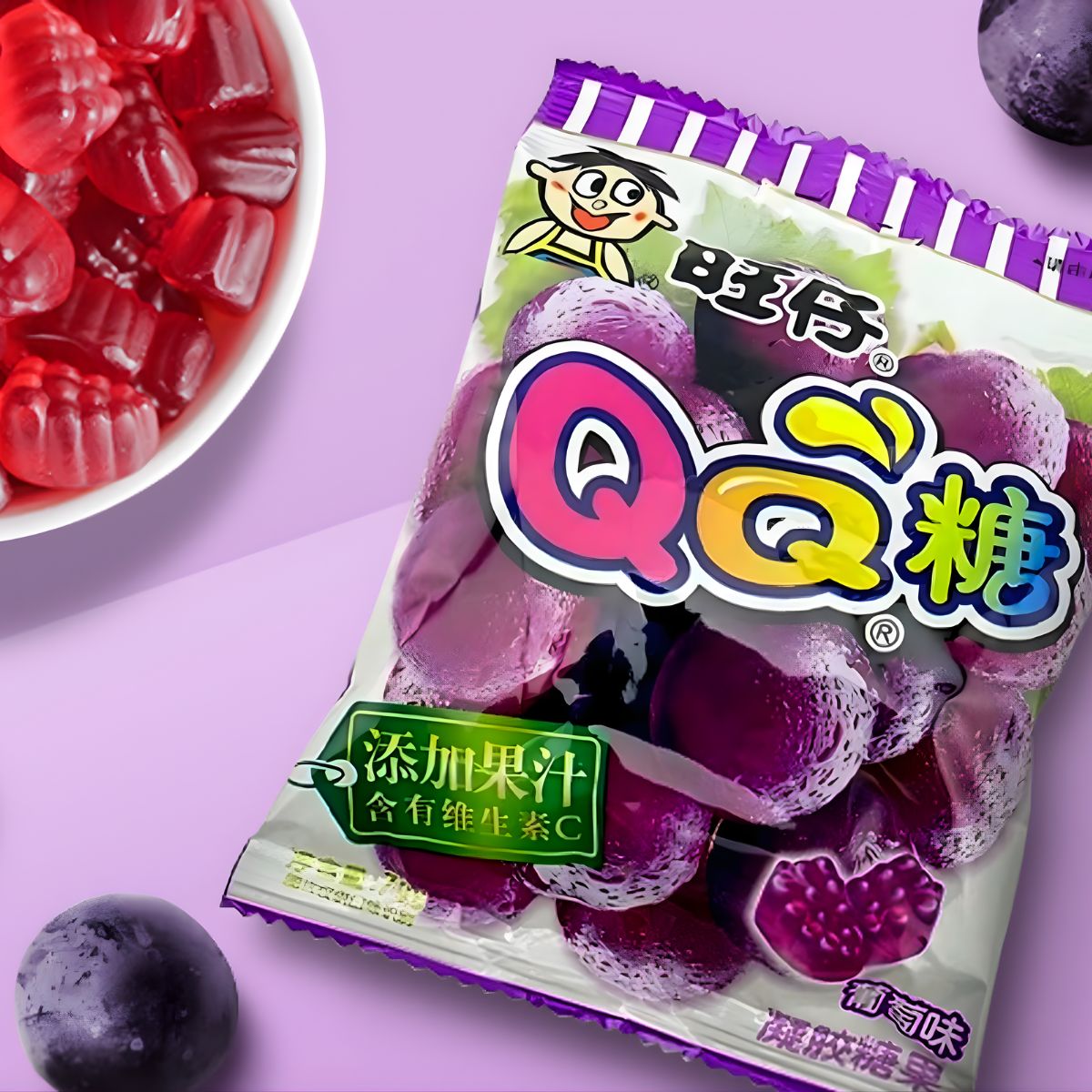 Ζελεδάκια Σταφύλι Want Want Gummy Candy Grape