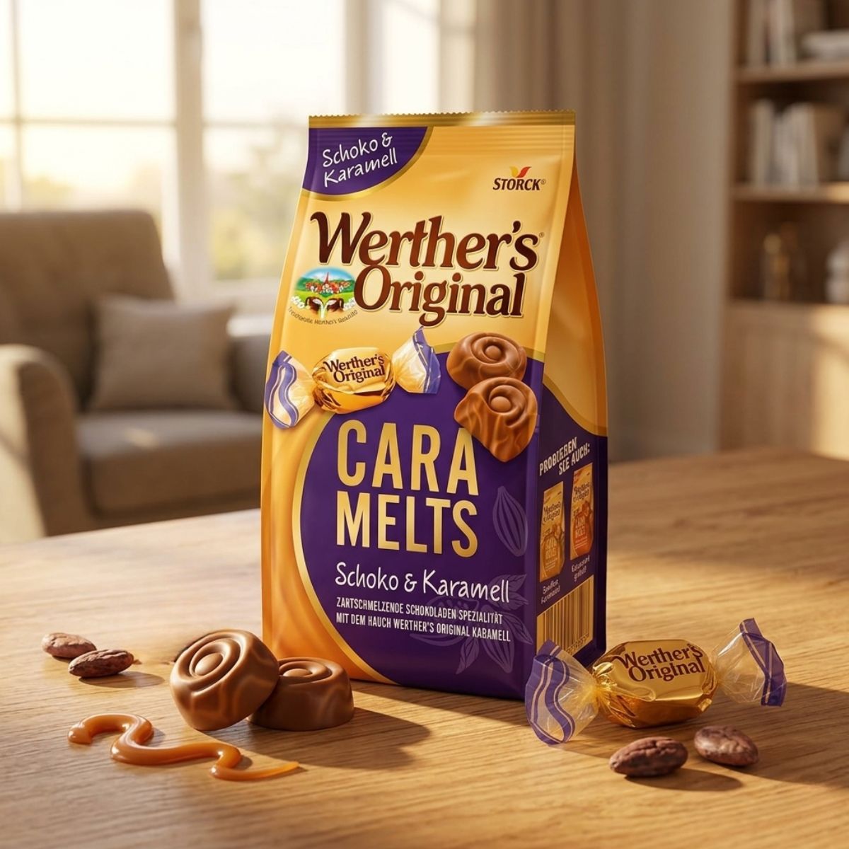 Σοκολατάκια Καραμέλας Werthers Original Caramelts Chocolate and Caramel