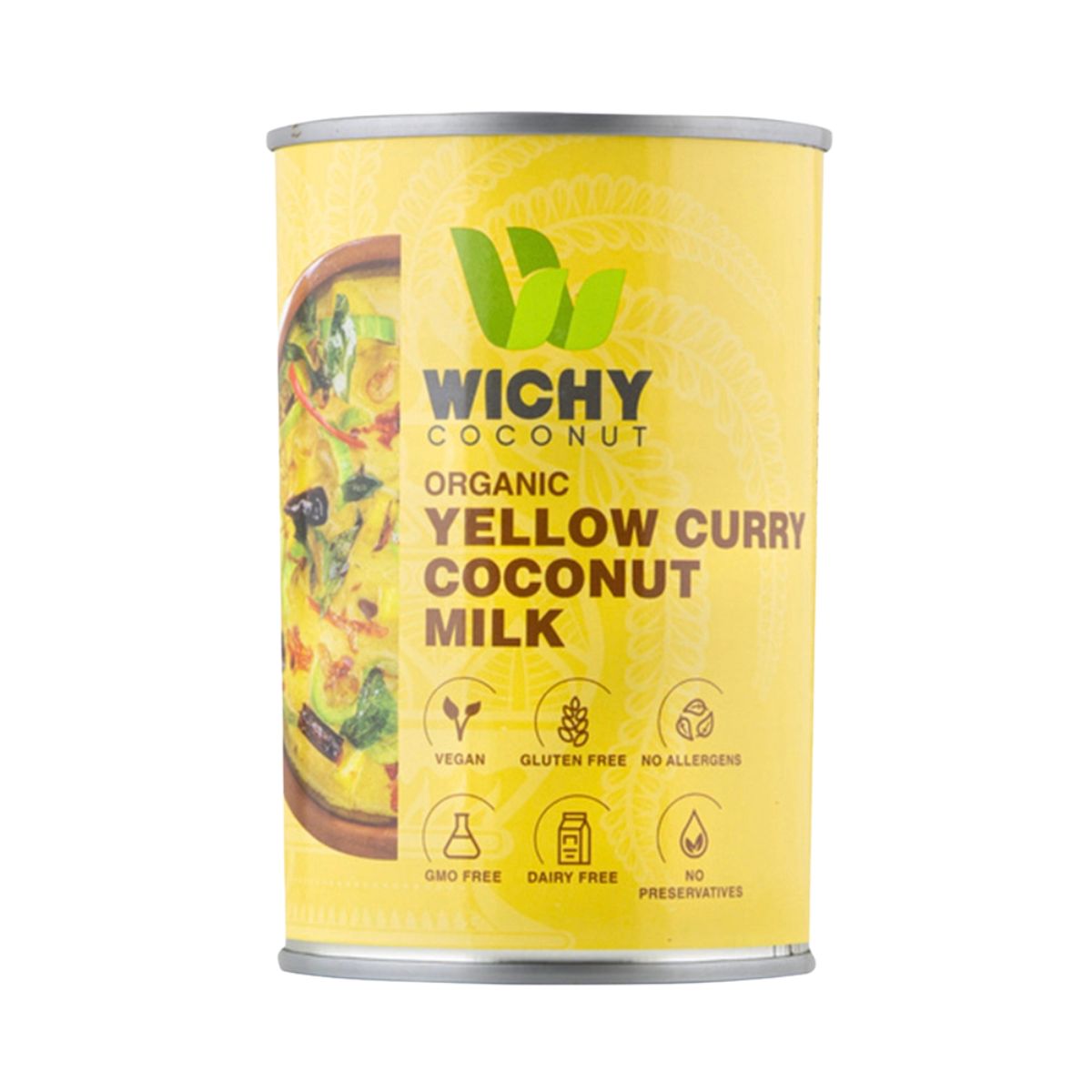 Γάλα Καρύδας με Κάρυ Wichy Organic Yellow Curry Coconut Milk