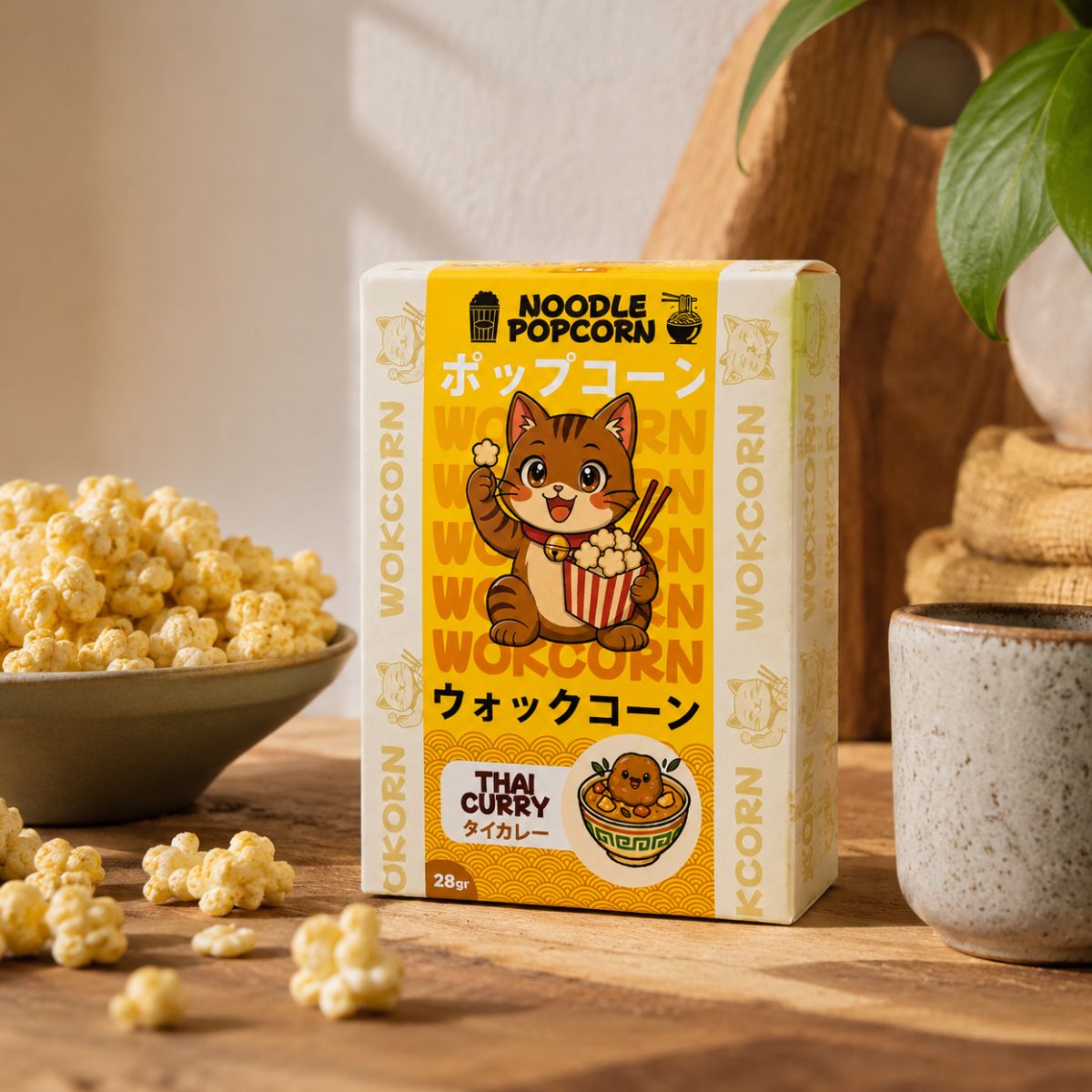 Ποπ Κορν με Κάρυ Wokcorn Thai Curry Noodle Popcorn