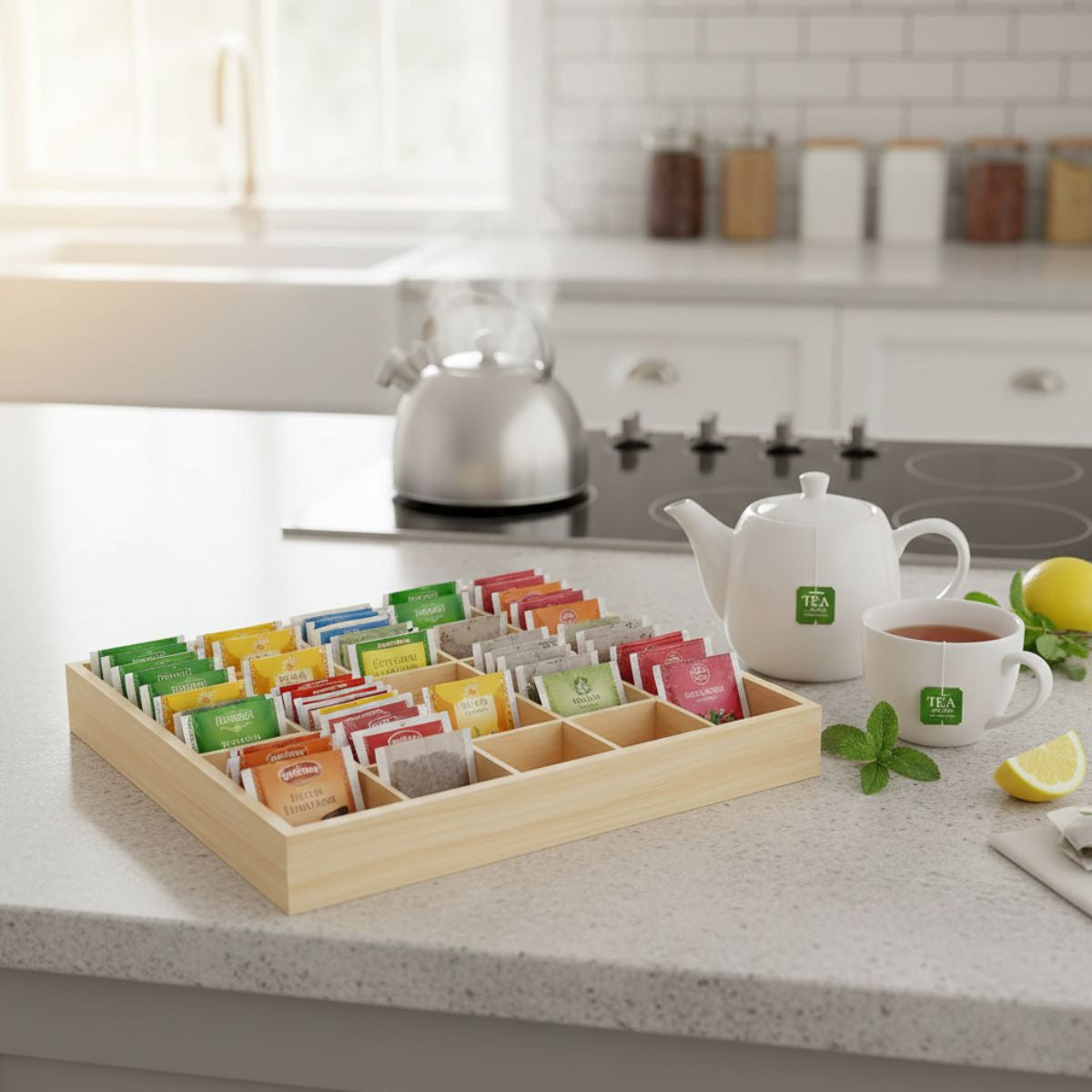 Ξύλινη Θήκη Οργάνωσης 20 Θέσεων Wooden Organizer with 20 Compartments