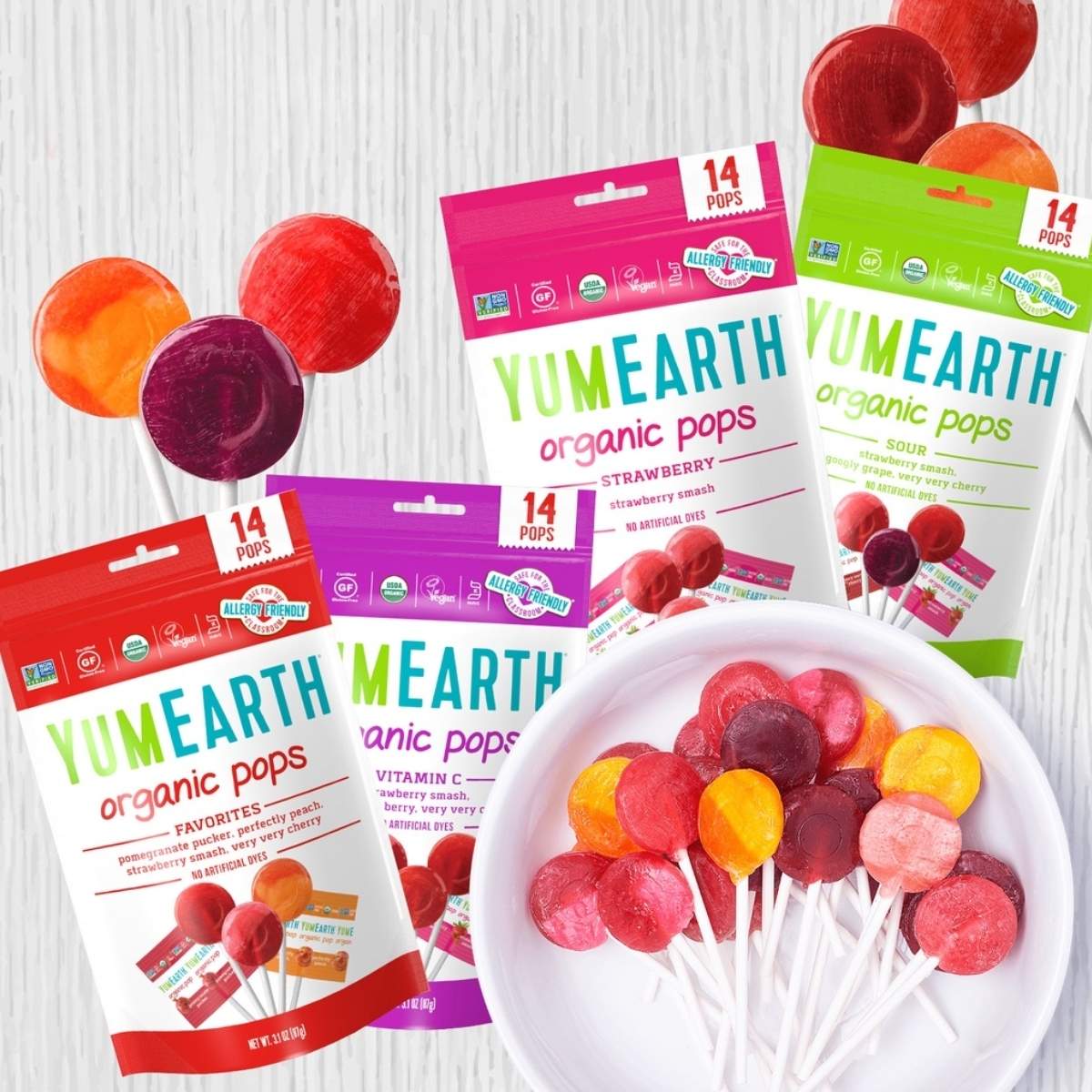 Γλειφιτζούρια Βιολογικά YumEarth Organic Lollipops
