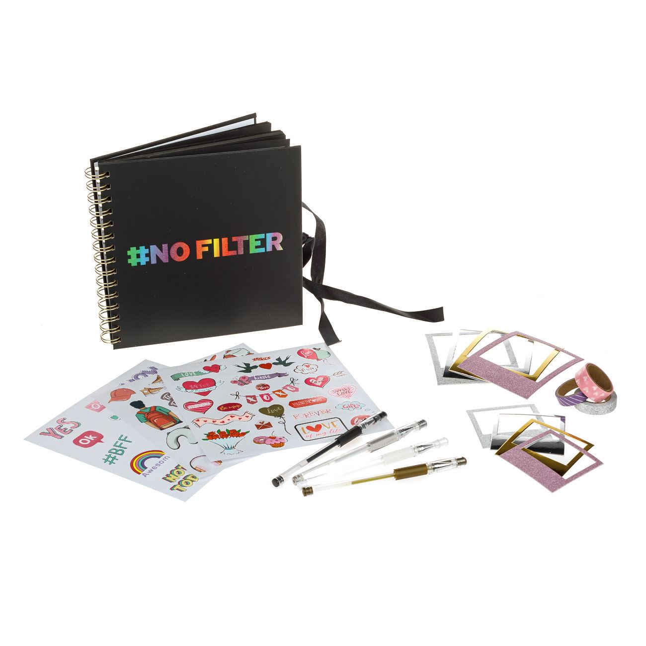 Άλμπουμ Λεύκωμα Με Σπιράλ Scrapbooking Μαύρο No Filter 23x21cm