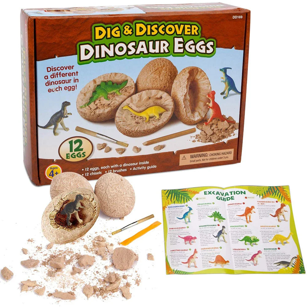 Εκπαιδευτικό Παιχνίδι Alpacasso Dig and Discover Dinosaur Eggs 12Pcs Jurassic Dig Kit