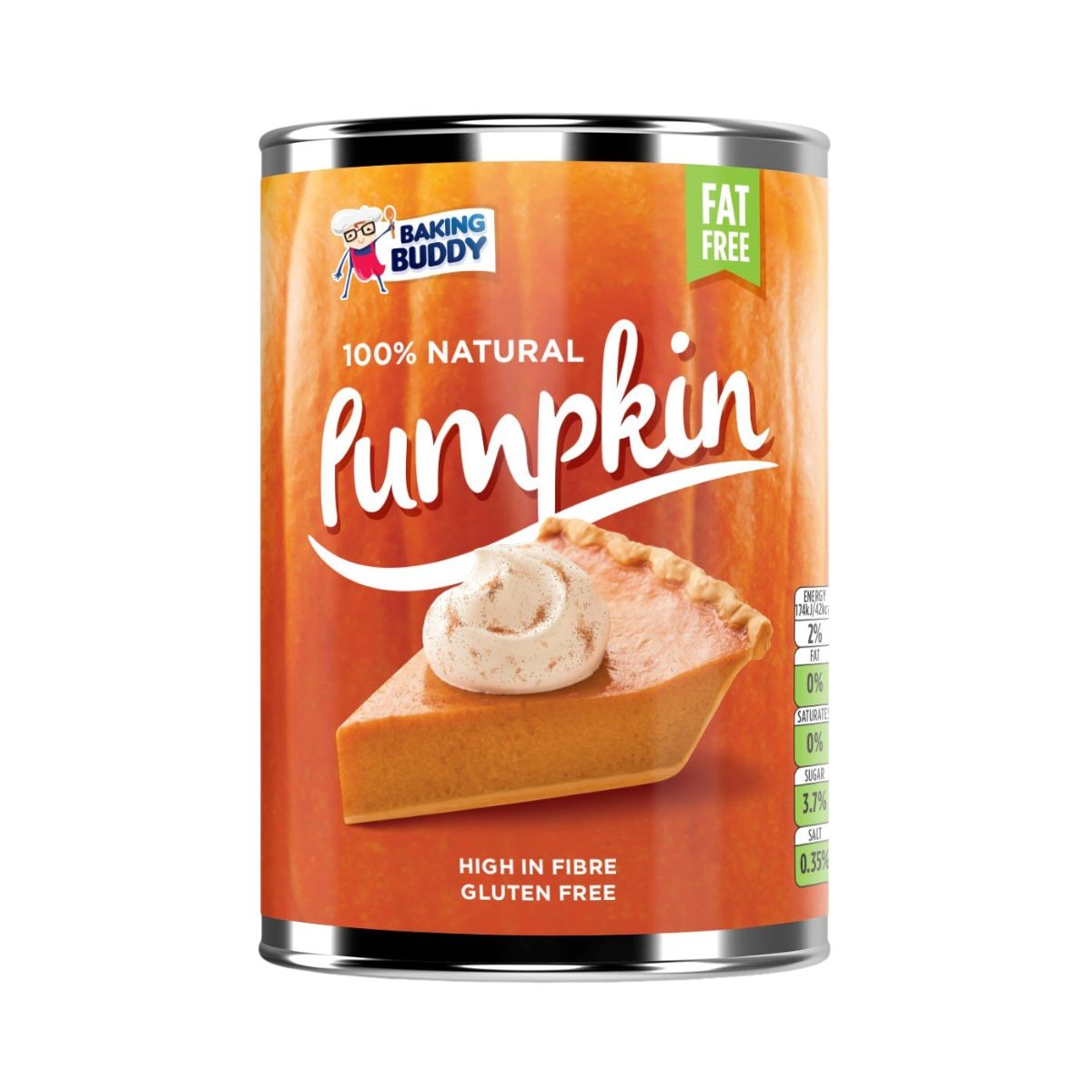 Φυσικός Πουρές Κολοκύθας Baking Buddy Pumpkin Puree High in Fibre Gluten Free