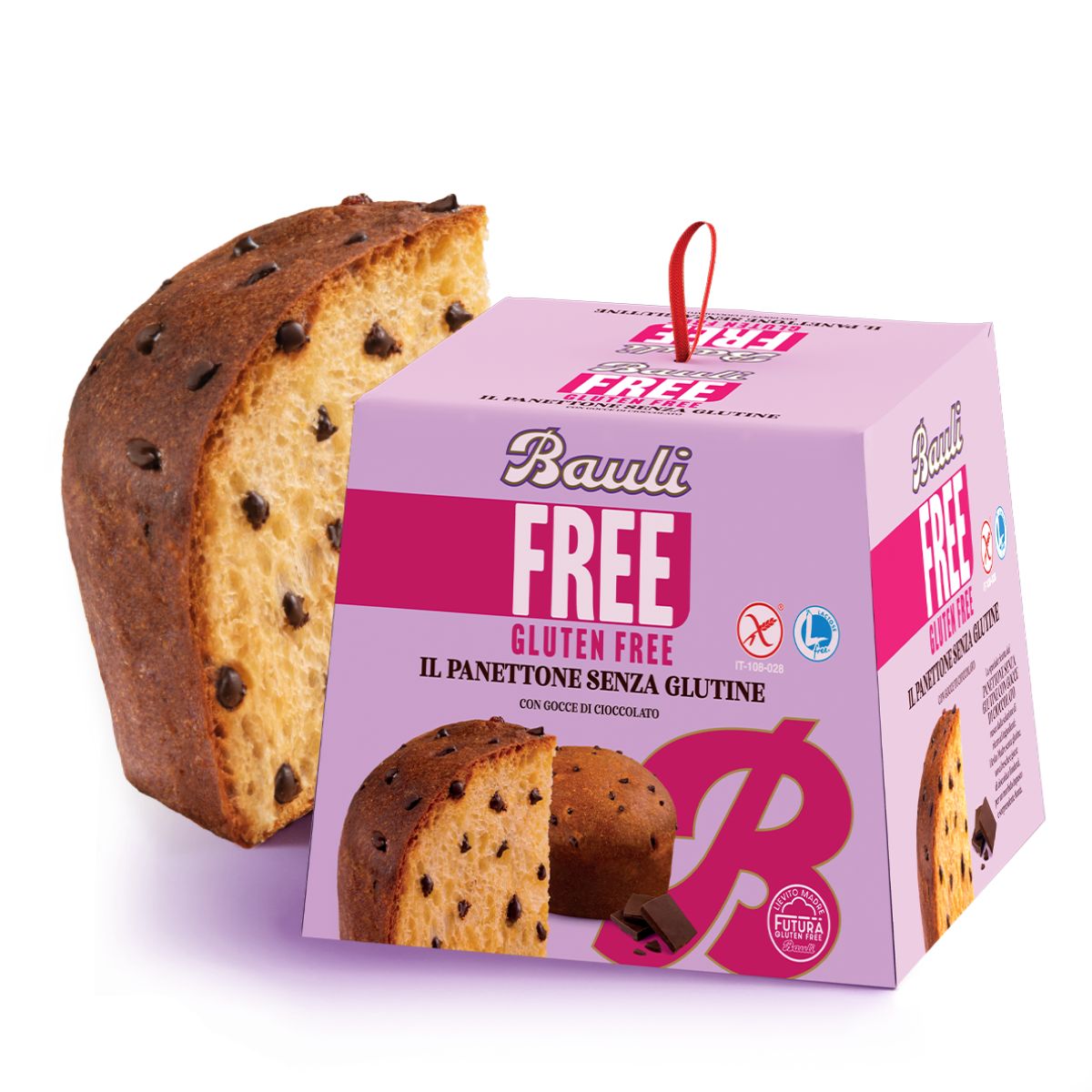 Χριστουγεννιάτικο Κέικ με Κομματάκια Σοκολάτας Χωρίς Γλουτένη Bauli Panettone Chocolate Chips Gluten Free