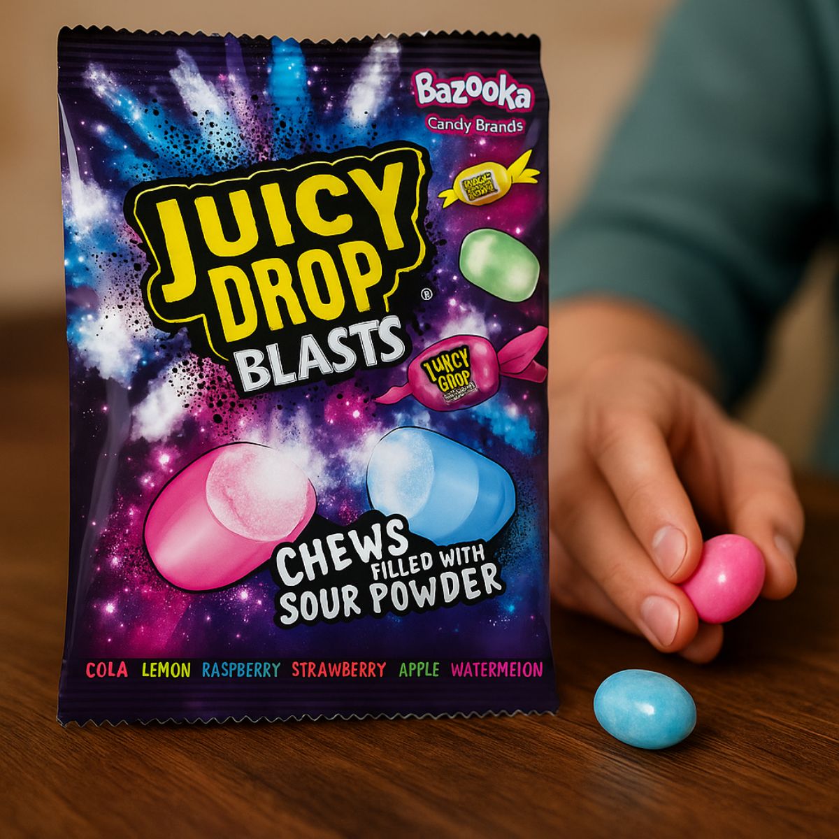 Καραμέλες Bazooka Juicy Drop Blasts