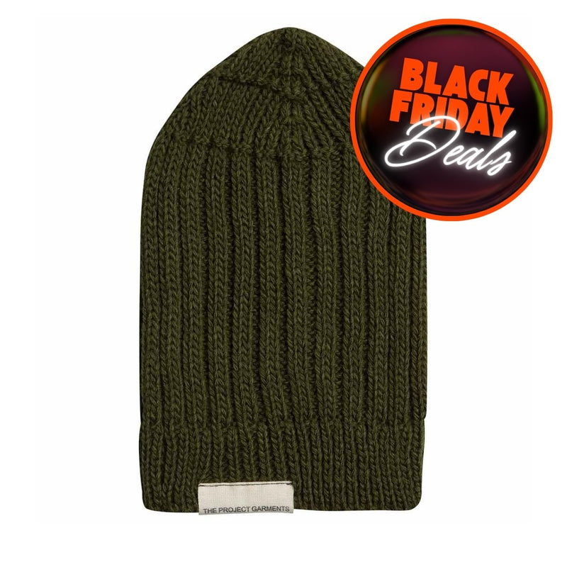 Σκούφος Με Rib Πλέξη Σε Χακί Χρώμα The Project Garments Short Cable Knitted Beanie In Khaki