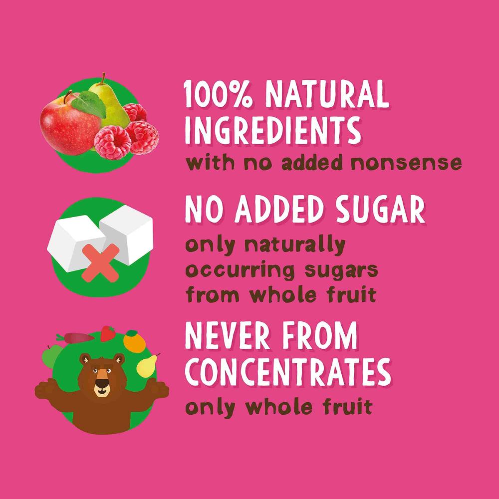 Παιδικό Σνακ Φρούτου Bear Real Yummy Raspberry And Blueberry Little Paws