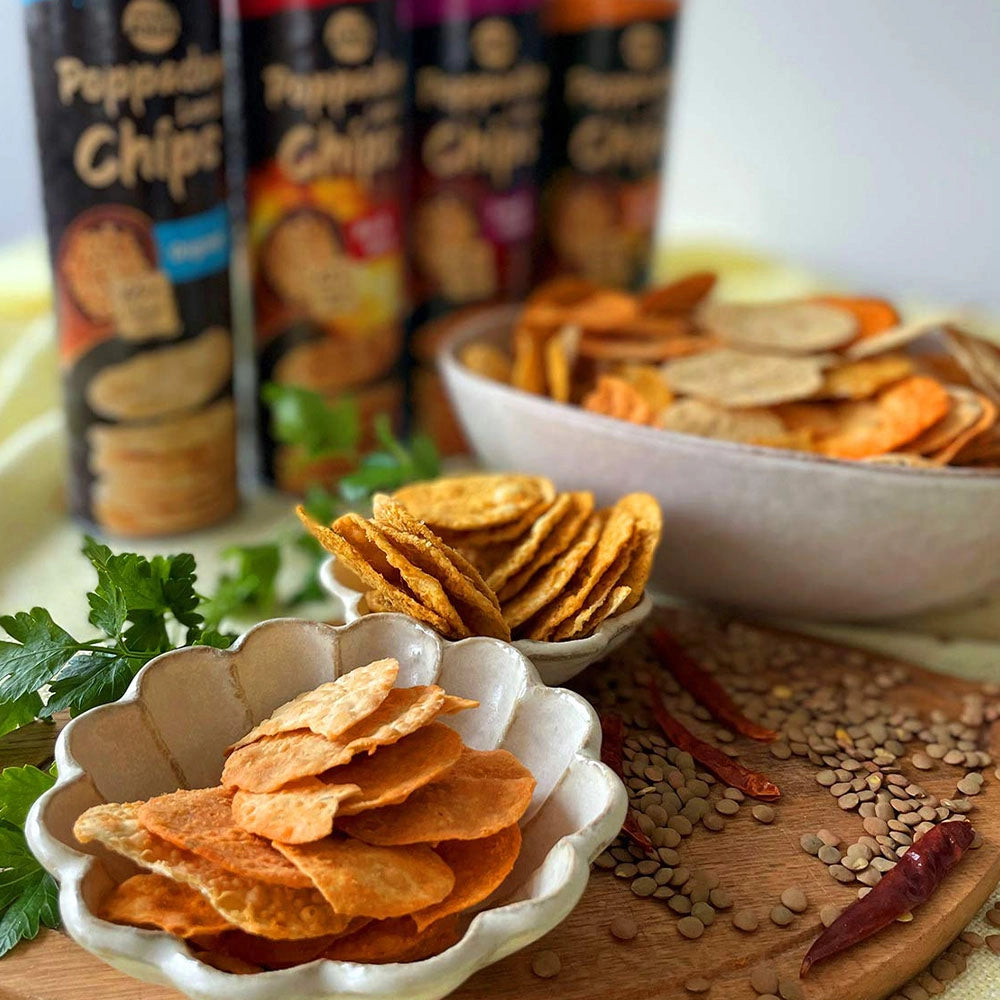 Πατατάκια Ποπαντάμ Καυτερά Bon Asia Poppadom Linsen Chips Hot and Spicy 70g