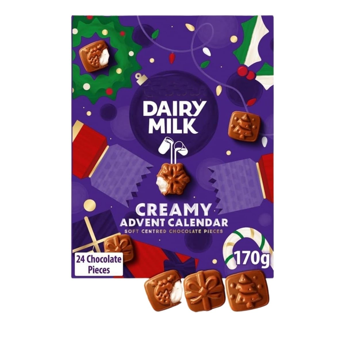 Σοκολατένιο Χριστουγεννιάτικο Ημερολόγιο Cadbury Dairy Milk Creamy Advent Calendar
