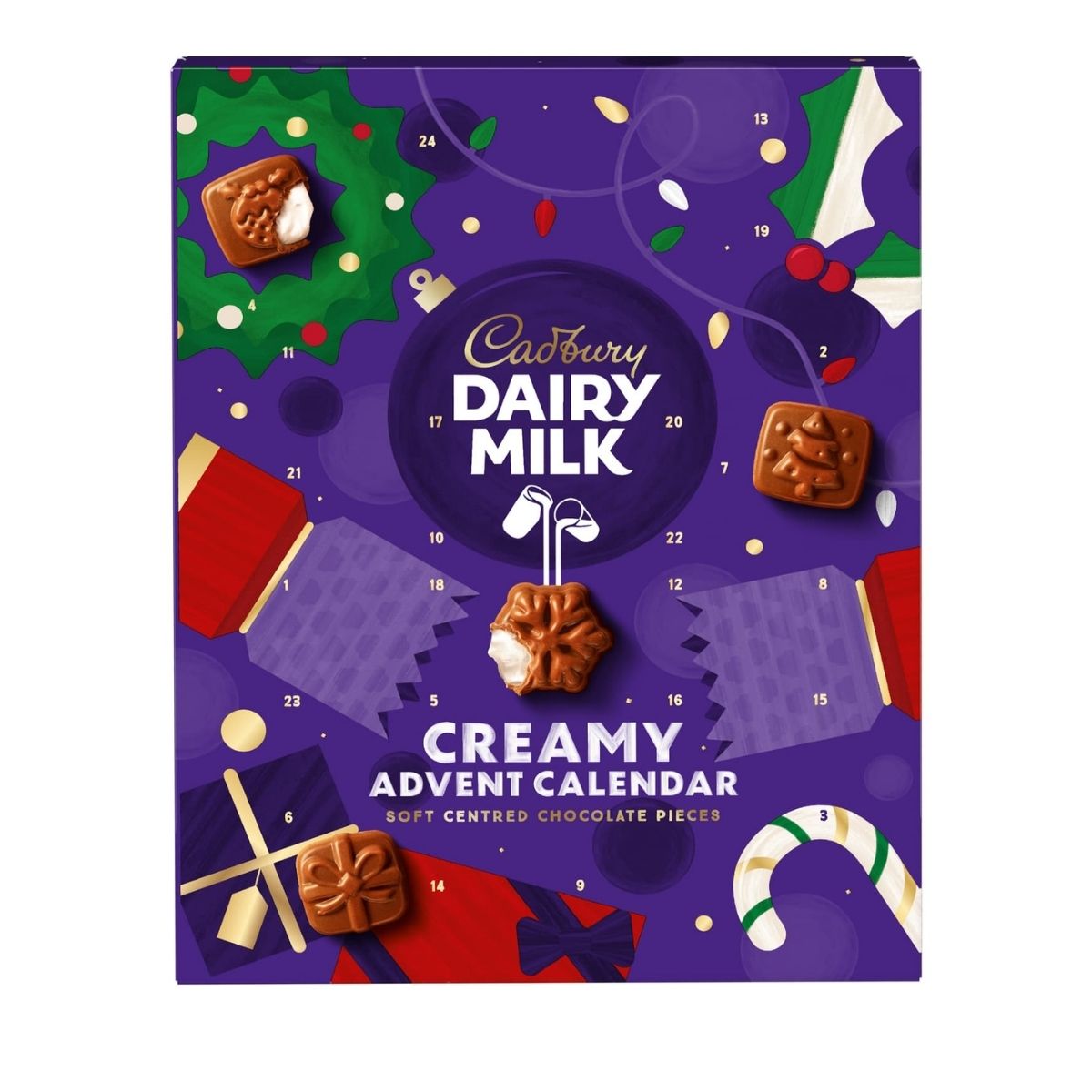 Σοκολατένιο Χριστουγεννιάτικο Ημερολόγιο Cadbury Dairy Milk Creamy Advent Calendar