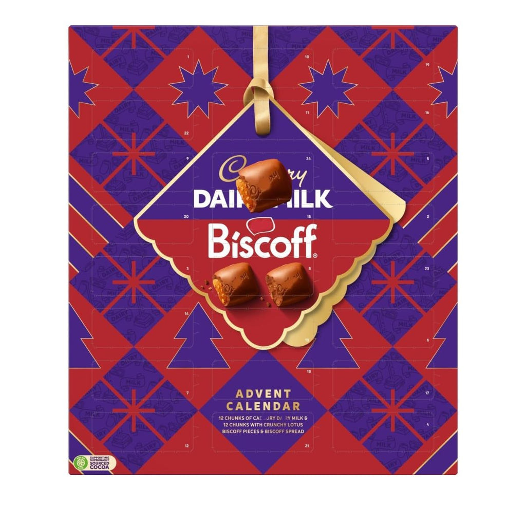 Σοκολατένιο Χριστουγεννιάτικο Ημερολόγιο Cadbury Dairy Milk Lotus Biscoff Advent Calendar