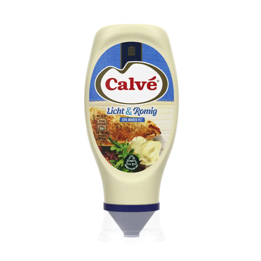 Μαγιονέζα Με Λιγότερα Λιπαρά Calve Mayonnaise Licht And Romig Minder Vet Squeeze Bottle 430ml